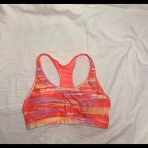 Peach Watercolor sports bra w pads